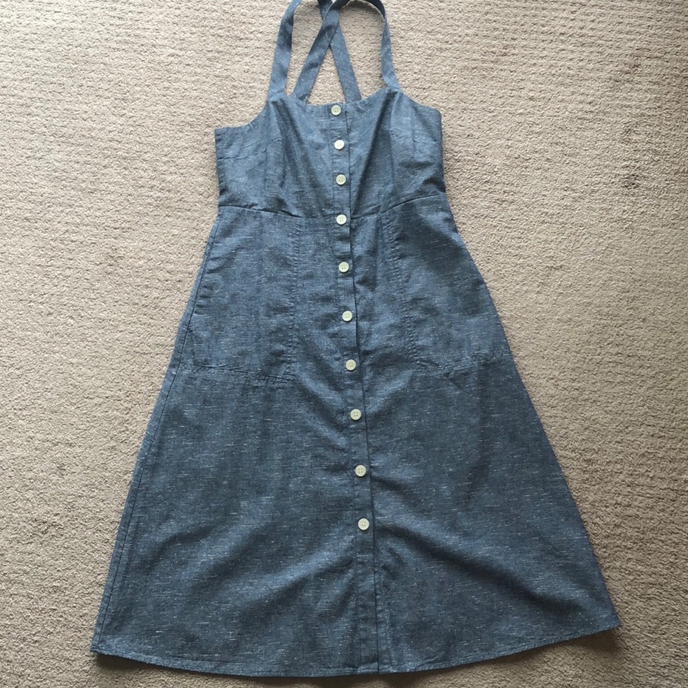 Madewell chambray midi dress SZ 2